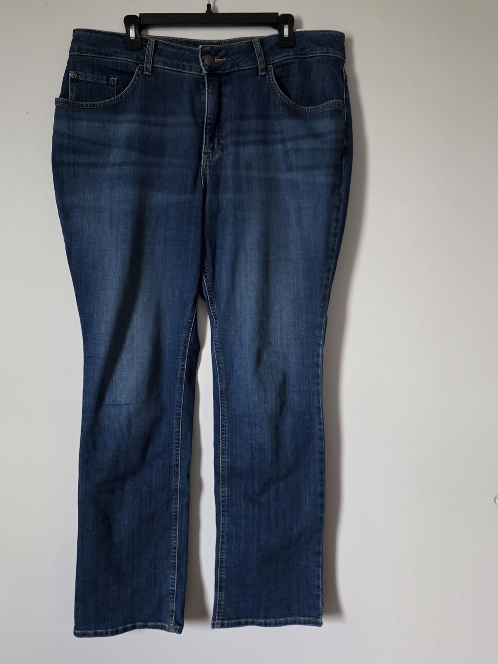 Women’s Dark Blue Straight-Leg Jeans 18WL Cottom Blend Lee